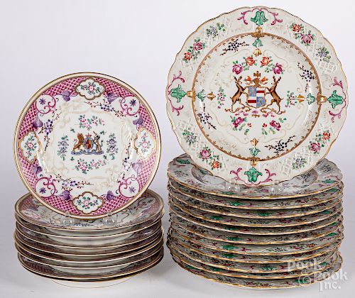 Set of twelve Samson porcelain plates