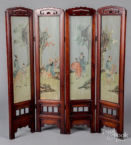 Chinese hardwood table screen