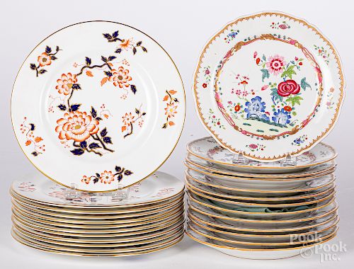 Set of twelve Gaudy Staffordshire plates