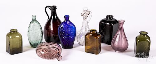 Group of glass bottles and flasks