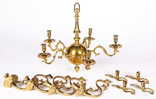 Williamsburg reproduction brass chandelier