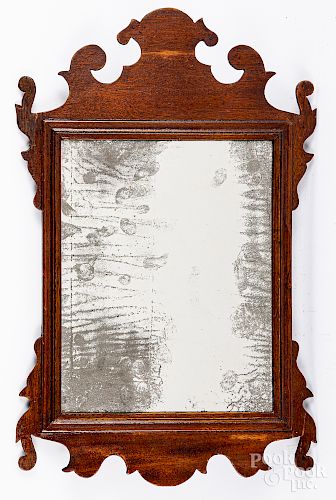 Small Chippendale mahogany looking glass