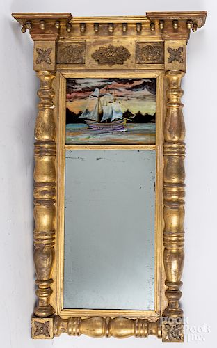 Sheraton giltwood mirror