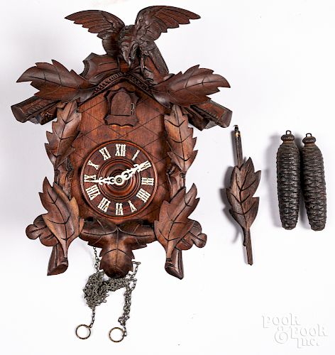 American Cuckoo Clock Co. carved wall clock