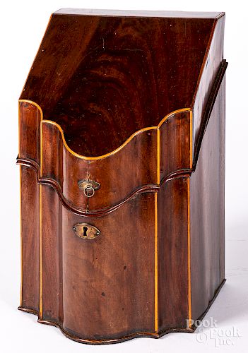 George III mahogany knife box