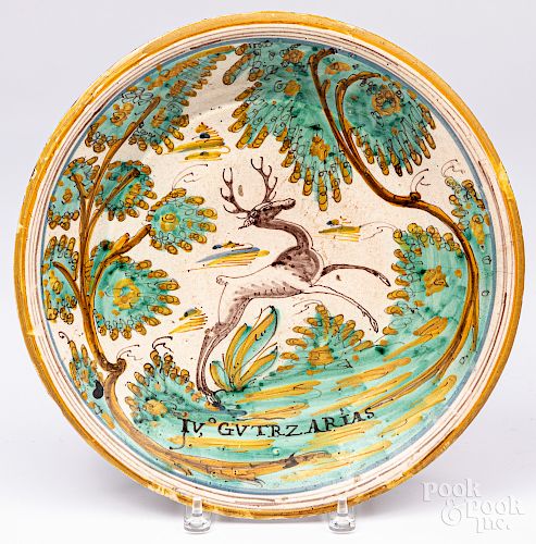 Continental faience charger