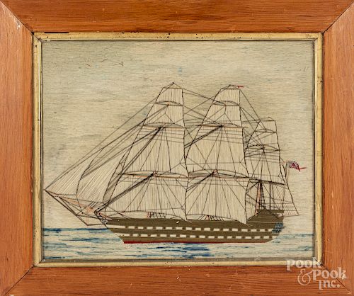 Woolwork ship portrait