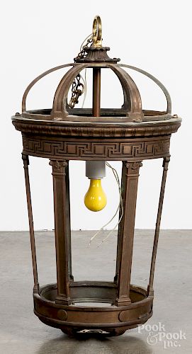 Large bronze hanging lamp
