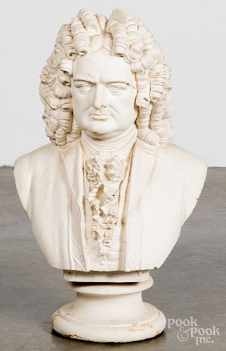 Painted chalk bust of Handel