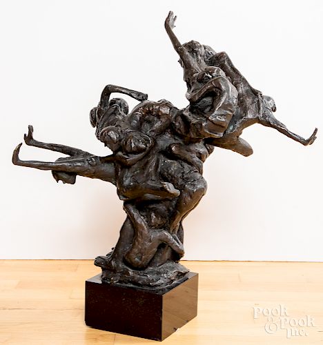 C. Schneider, bronze of children