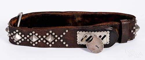 Early Pennsylvania leather dog collar