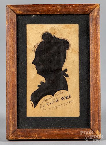 Silhouette portrait of Abigail Weld, early 19th c