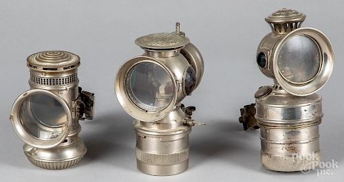 Three bicycle lamps