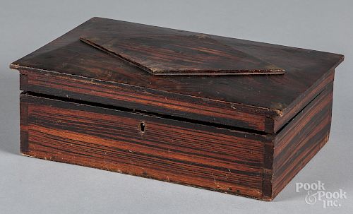 New England basswood and butternut dresser box