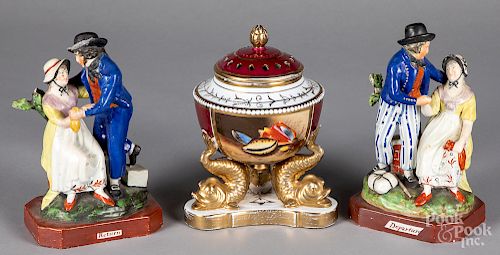 Two pearlware figural groups