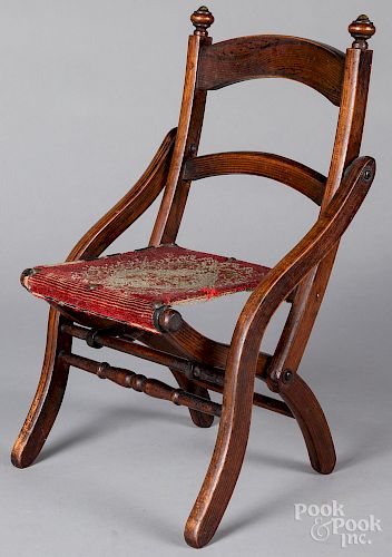 Child's carpet chair, 19th c.