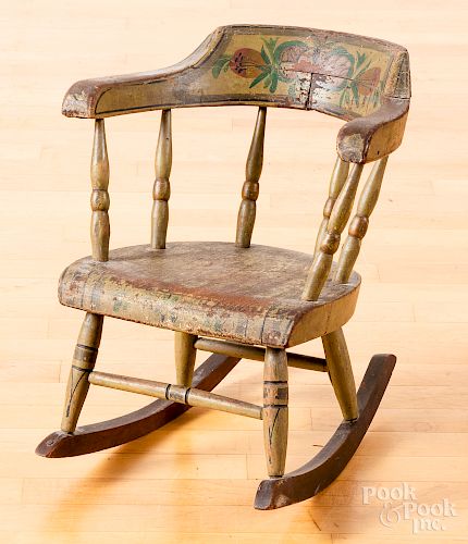 Pennsylvania painted child's rocking chair