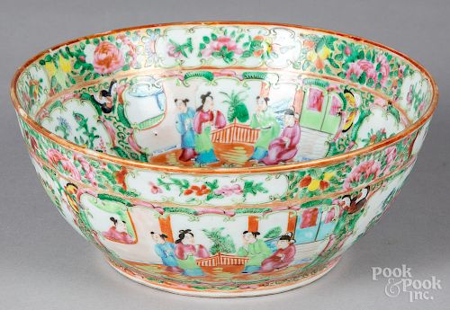 Chinese export rose medallion porcelain bowl