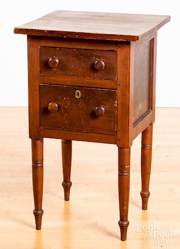 Sheraton two-drawer stand, 19th c.