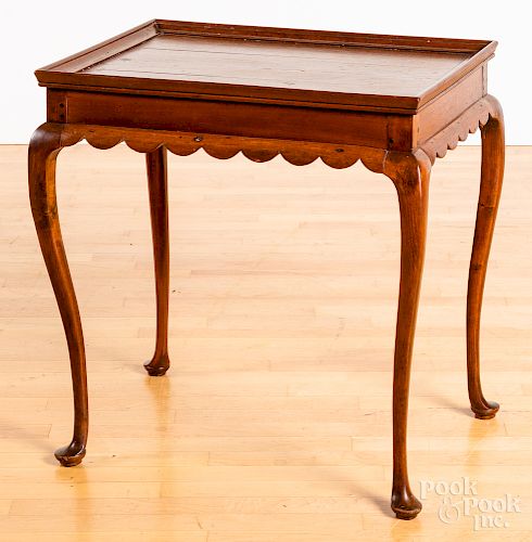 Queen Anne style mahogany tea table