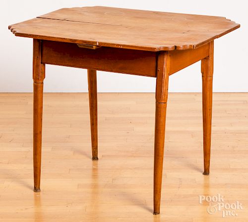 New England maple tavern table, ca. 1800