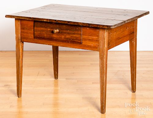 Pine work table, 19th c.