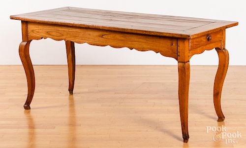 French fruitwood dining table, 19th c.