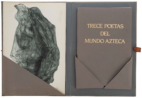 Nishizawa, Luis. Trece Poetas Del Mundo Azteca. México, 1896. 1 litografía de Luis Nishizawa, Firmada a lápiz. 81/150.