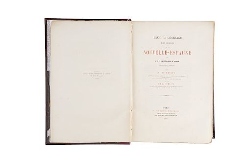 Sahún, Bernardino de. Histoire Generale des Choses de la Nuovelle- Espagne. París: G. Masson, Editeur, 1880.