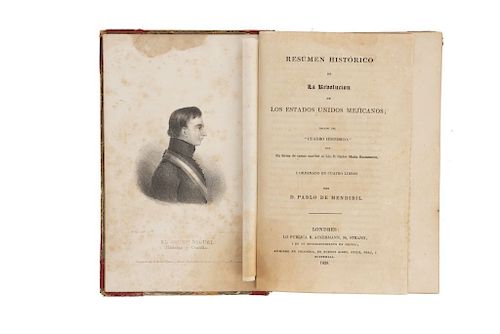 Mendibil, Pablo de. Resumen Histórico de la Revolución de los Estados Unidos Mejicanos. Londres: R. Ackermann, 1828.  5 láminas.