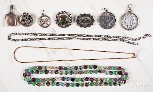 Assorted group of sterling silver jewelry