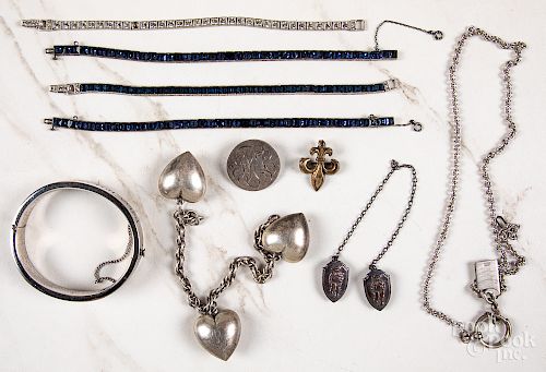 Group of sterling silver jewelry
