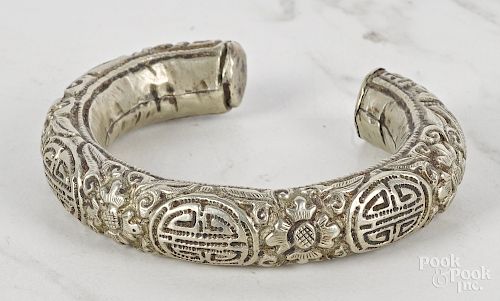 Chinese silver bangle bracelet