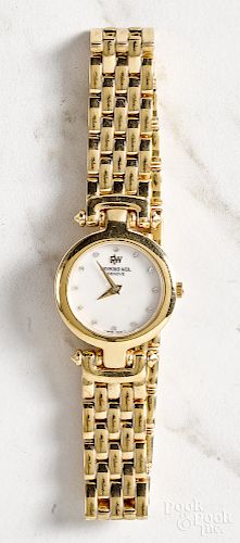 18K gold electroplated women's wristwatch