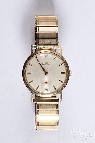 Gruen 14K gold wristwatch.