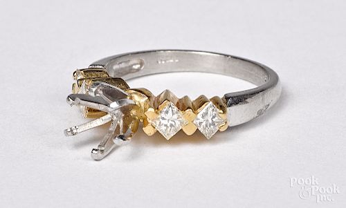 950 platinum and 18K yellow gold ring