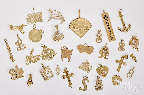 14K gold charms