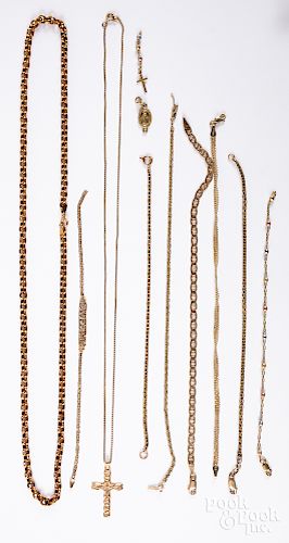 14K gold bracelets and necklaces