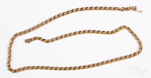 14K gold chain link necklace