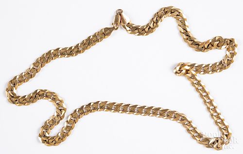 10K gold chain link necklace