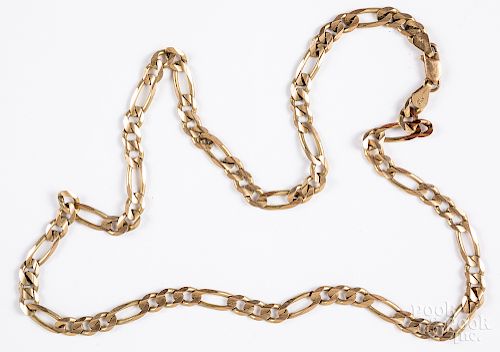 10K gold chain link necklace
