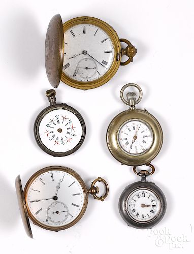Five assorted pocket watches