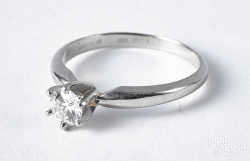 900 platinum diamond solitaire ring