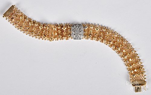 18K gold and diamond bracelet