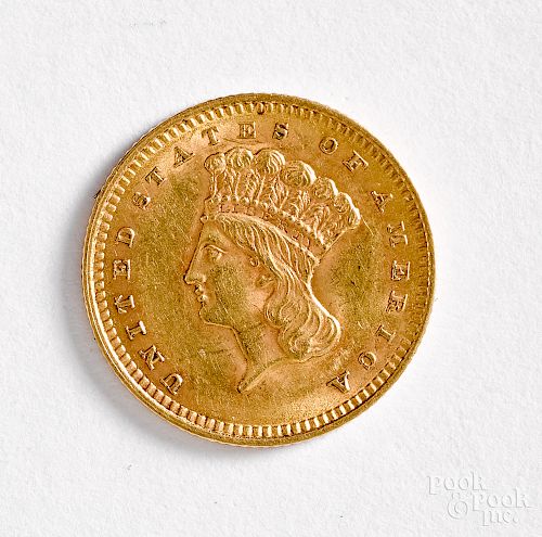 1859 one dollar gold coin