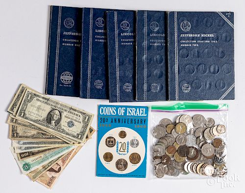 Miscellaneous US and foreign coins and currency