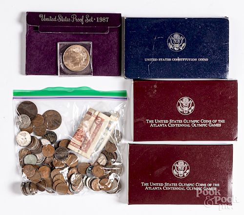 Miscellaneous coins and currency