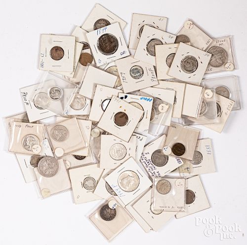Miscellaneous group of US coins, many silver