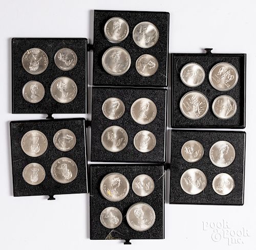 Montreal Olympics silver coin set