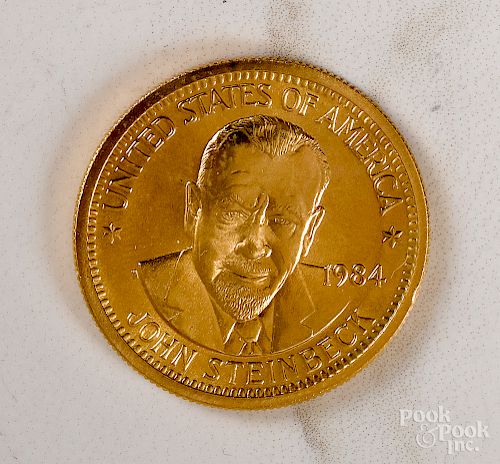 1984 John Steinbeck .5 ozt. gold coin